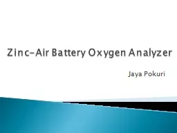Zinc-Air Battery Oxygen Analyzer