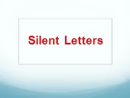 Silent Letters