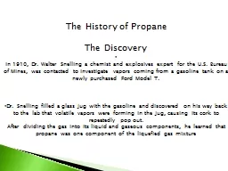 The History of Propane