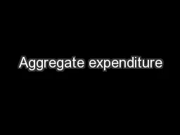 Aggregate expenditure