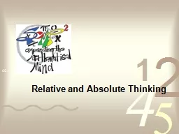 Relative and Absolute Thinking