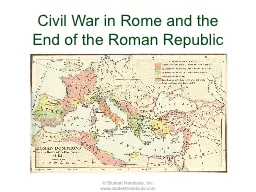 Civil War in Rome and the End of the Roman Republic