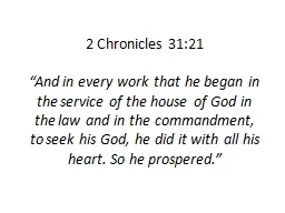 2 Chronicles 31:21