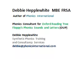 Debbie Hepplewhite  MBE FRSA