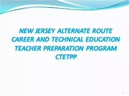 NEW JERSEY ALTERNATE ROUTE