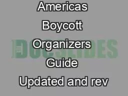 Coop Americas Boycott Organizers Guide Updated and rev