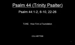 Psalm 44 (Trinity Psalter)