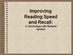 Improving Reading Speed and Recall: