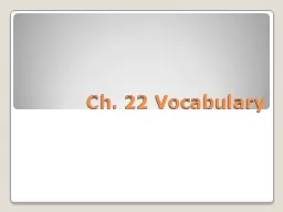 Ch. 22 Vocabulary