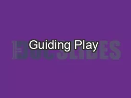 Guiding Play & Puppetry Experiences