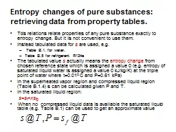 Entropy changes of pure substances: retrieving data from pr