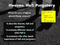 PPT - Heaven, Hell, Purgatory PowerPoint Presentation