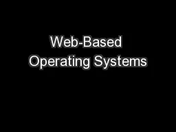 Web-Based Operating Systems