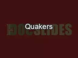 Quakers vs. Puritans vs. Pilgrims