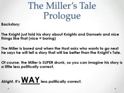 The Miller’s Tale