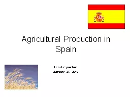 Agricultural Production in Spain