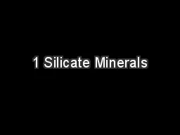 1 Silicate Minerals