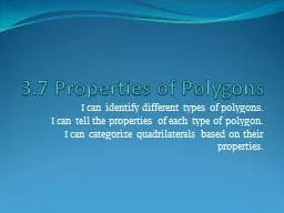 3.7 Properties of Polygons
