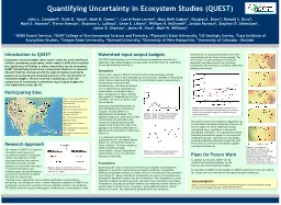 Quantifying Uncertainty in Ecosystem Studies (QUEST)