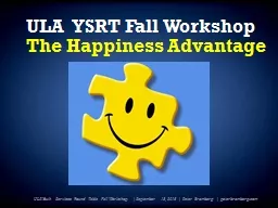 ULA  YSRT Fall Workshop