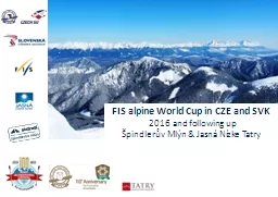 FIS alpine World Cup in CZE and SVK