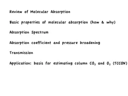 Review of Molecular Absorption