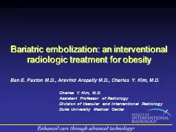 Bariatric embolization: an interventional radiologic treatm