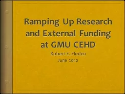 Ramping Up Research and External Funding at GMU CEHD