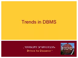 Trends in DBMS