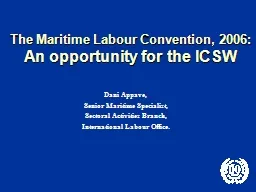The Maritime Labour Convention, 2006: