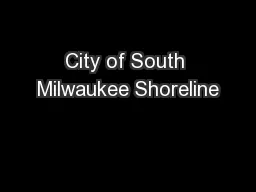 City of South Milwaukee Shoreline