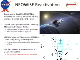 NEOWISE Reactivation