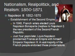 Nationalism, Realpolitick, and Realism: 1850-1871