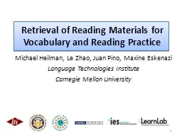 Retrieval of Reading Materials for Vocabulary and Reading P