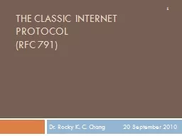 The Classic Internet Protocol