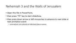 Nehemiah 3 and the Walls of Jerusalem