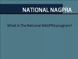 NATIONAL NAGPRA