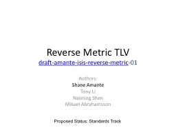 Reverse Metric TLV