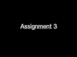 Assignment 3