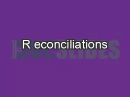 R econciliations