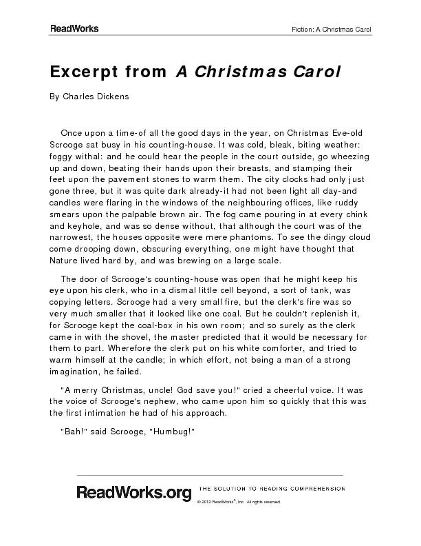 Fiction: A Christmas Carol
