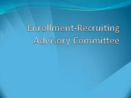 Enrollment-Recruiting Advisory Committee