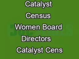 Catalyst Census Women Board Directors   Catalyst Cens