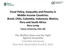 Fiscal Policy, Inequality and Poverty in Middle Income Coun