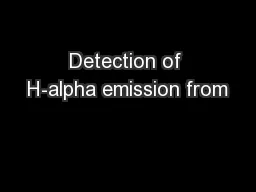 Detection of H-alpha emission from