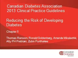 Reducing the Risk of Developing Diabetes
