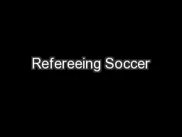 Refereeing Soccer