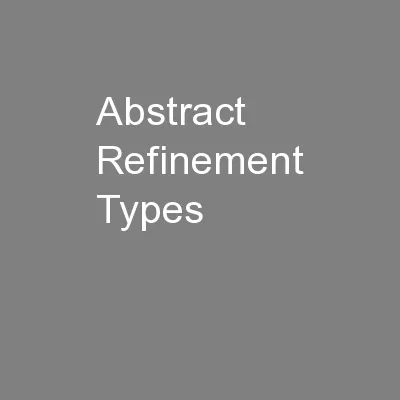 Abstract Refinement Types