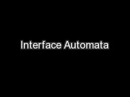 Interface Automata