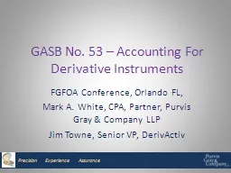 GASB No. 53 – Accounting For Derivative Instruments
